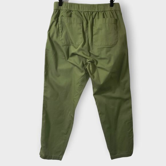 Pact Womens Organic Cotton Daily Twill Pant Olive Green Sz Med Casual Minimalist - Picture 5 of 13